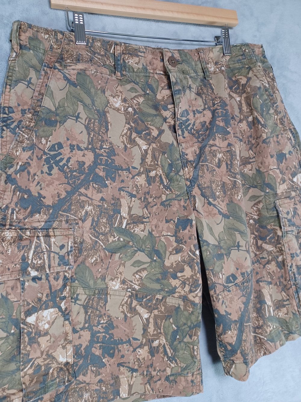 American Eagle Men's Camo Cargo Shorts 36 Utility Hunting Outdoor Relaxed Fit - Picture 4 of 15